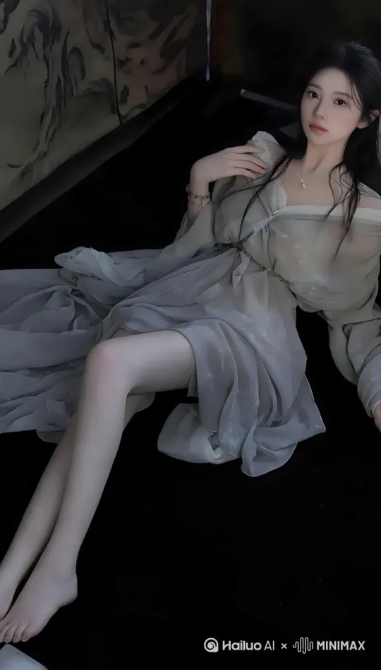 镜头推进，推进对腿部和脸部进行特写 by Hailuo AI Video Generator
