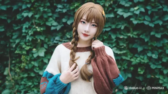 长发女孩穿着浅蓝色连衣裙在绿茵草地上轻轻旋转。五彩的透明气泡围绕着她缓缓上升，柔和的阳光透过气泡折射出斑斓色彩。摄像机缓慢环绕主体，营造轻盈灵动的视觉氛围。 by Hailuo AI Video Generator