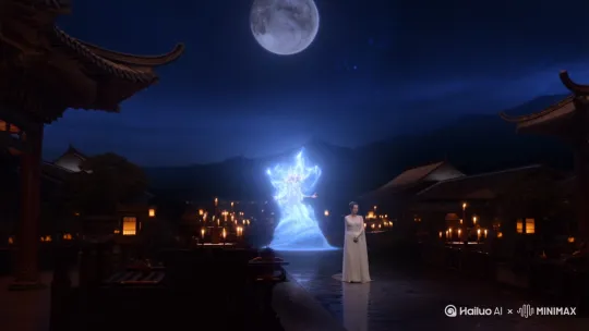 不知天上宫阙，今夕是何年[右移,左摇,跟随] by Hailuo AI Video Generator