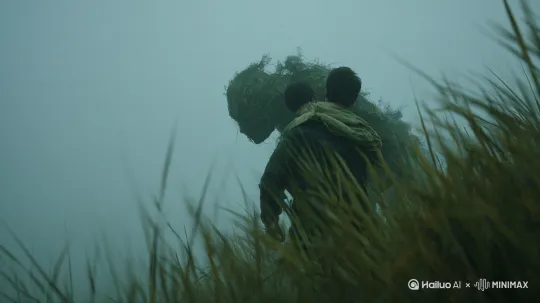 In a fog-choked battlefield deep within a cursed forest, two young survivors—one carrying the other on his back—stumble through tall, dying grass. Before them looms a grotesque, towering entity: the Wailing Mother. Her form is composed of countless infant-like bodies fused into one giant shape, their tiny limbs twitching and faces frozen mid-scream. At her crown, tangled roots and wet umbilical cords drip black fluid, merging her with the land itself. Her swollen face hangs low, and when she moans, it sounds like hundreds of babies crying at once, shaking the fog around her.
As the two figures freeze in fear, small fetal creatures—failed siblings—crawl from the grass around them, dragging their swollen bodies toward the fusion. Each one merges into her bulk with a sickening squelch, making her larger, more aware, and increasingly unstable.
The air is thick with the scent of rot and old blood. The ground is slick with mucus and blackened amniotic fluid. Mist clings to the characters’ skin like breath, and their eyes sting with the stench of corrupted birth. Every heartbeat echoes like thunder in this sacred, defiled place.
The boy lowers his injured companion, fists clenched. His silhouette stands alone now. A thin, trembling light breaks through the fog, catching the monster’s half-lidded eyes. And then—her massive head begins to turn, slowly, deliberately, staring straight into the camera—as if she knows we’re watching.
⸻
Visual Style Tags
(Optional Hailuo-compatible keyword tags)
• cinematic dark fantasy
• fog field horror
• biological abomination
• psychological dread
• low-angle confrontation
• shallow focus
• body horror creature by Hailuo AI Video Generator