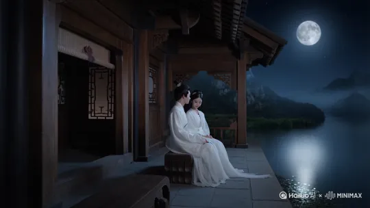 不恋沧海不慕仙，
唯愿与君共婵娟 by Hailuo AI Video Generator