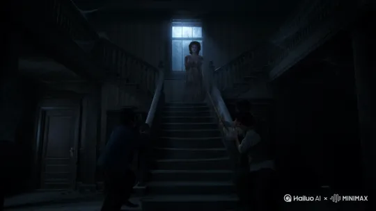 # 古宅夜影
在小镇的边缘，有一座荒废已久的古宅。据说，几十年前这里发生过一场惨烈的火灾，宅子里的人无一幸免，自那之后，古宅就被传言笼罩，说每到月圆之夜，宅子里会传出诡异的哭声和脚步声，还有人声称曾看到过模糊的鬼影在窗口闪现。

有一群年轻人，仗着自己胆子大，决定在月圆之夜去古宅探险。他们分别是大胆莽撞的阿勇、心思细腻的晓敏、好奇心极强的小峰和幽默风趣的阿杰。

夜幕降临，月光洒在古宅破败的屋顶上，投下斑驳的影子。阿勇走在最前面，嘴里还哼着小曲，试图缓解紧张的气氛。晓敏紧紧跟在后面，不时警惕地环顾四周。小峰东张西望，眼睛里闪烁着兴奋的光芒。阿杰则故意讲着笑话，可那笑声在寂静的夜里却显得有些空洞。

当他们走进古宅的大厅时，一阵冷风突然吹过，吹灭了他们手中的蜡烛。黑暗瞬间将他们吞噬，四周安静得可怕，只能听到彼此急促的呼吸声。阿勇摸索着想要重新点燃蜡烛，可火柴怎么也划不着。就在这时，一阵隐隐约约的哭声从楼上传来，那声音凄惨而又哀怨，仿佛是来自另一个世界的呼唤。

晓敏吓得紧紧抓住阿杰的胳膊，身体不停地颤抖。小峰虽然嘴上说着不怕，但声音却有些颤抖。阿勇强装镇定，说：“别怕，可能是风声，我们继续往上走。”

他们小心翼翼地走上楼梯，每一步都踩得很轻，生怕惊动了什么。当他们走到二楼的一个房间门口时，门突然“吱呀”一声自己打开了。房间里弥漫着一股刺鼻的腐臭味，月光透过窗户洒在地上，映出一个模糊的身影。

阿杰壮着胆子走进房间，想要看个究竟。可当他走近那个身影时，却发现那是一个穿着古代服饰的女人，她的脸苍白如纸，眼睛空洞无神，直勾勾地盯着阿杰。阿杰吓得尖叫一声，转身就跑。其他人也被这一幕吓得魂飞魄散，纷纷往楼下跑去。

然而，当他们跑到楼下时，却发现大门不知何时已经关上了，无论他们怎么推都推不开。这时，那女人的身影出现在楼梯口，慢慢地向他们走来，嘴里还念叨着：“还我命来……”

阿勇捡起地上的一根木棍，试图挡住那女人的靠近。可那女人却丝毫不怕，转眼间就到了他们面前。就在他们以为自己必死无疑的时候，突然一道强光闪过，那女人的身影消失了。

原来，这一切都是一场恶作剧。是小镇上的一个老人，为了阻止年轻人来古宅冒险，故意装神弄鬼。他说，古宅年久失修，随时都有倒塌的危险，他不想看到年轻人在这里出事。

虽然知道是一场恶作剧，但那几个年轻人还是心有余悸。从那以后，他们再也不敢轻易去那些危险又诡异的地方探险了。而那座古宅，依旧静静地矗立在小镇的边缘，继续着它那神秘而又诡异的传说。 by Hailuo AI Video Generator