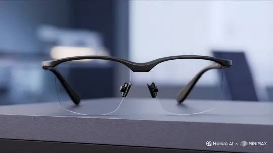 帮我生成关于Micro led搭配在AI眼镜的视频 by Hailuo AI Video Generator