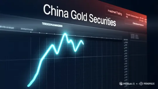 中金国金证券投资交易视频，有“中金国金”字，添加条线动态向上波动图，配上音乐 by Hailuo AI Video Generator