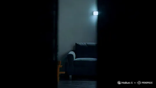 手持镜头抖动拍摄，一只手突然从缝隙外面抓着边框。恐怖悬疑电影氛围 by Hailuo AI Video Generator