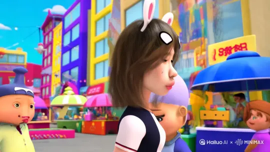 一个可爱动画人物走路 by Hailuo AI Video Generator