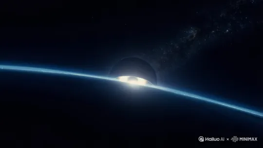 大地地平线上[上升]，天空一只眼睛[拉近]，如同星辰一般，[右移]张开眼睛注释着这片大地 by Hailuo AI Video Generator