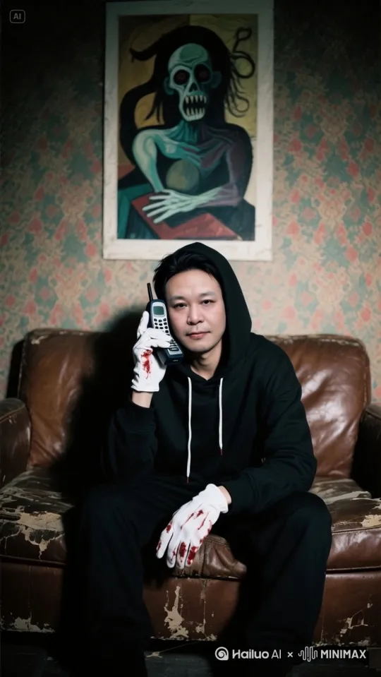 主角凝视镜头，脸上的表情逐渐变得惊恐和颤抖：背景持续地后退，营造强烈的空间错觉与心理张力，希区柯克式惊悚氛围，电影质感，4K写实画面 by Hailuo AI Video Generator