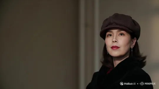 随着镜头，拉远，上衣下摇，背后空间迅速变成民国街头，女主变身穿黑色旗袍美女 by Hailuo AI Video Generator
