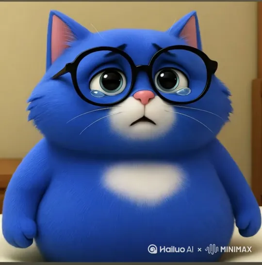 说“密码，我一个MC博主居然变成了一个胖猫。居然没有人给我点赞。惩罚你们都不许吃麦当劳。” by Hailuo AI Video Generator
