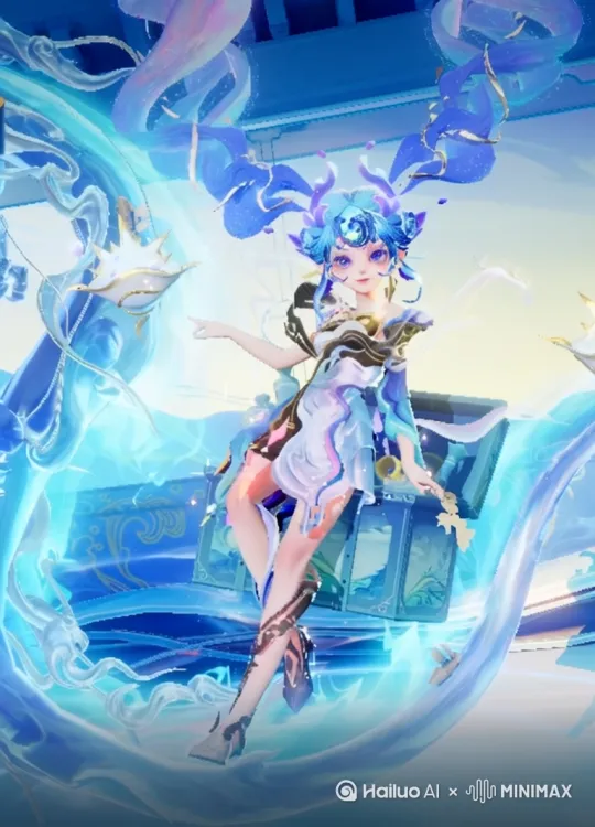 把画上的人物骑上一条龙， by Hailuo AI Video Generator