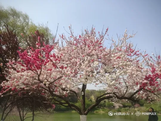 扬州四色桃花各个方位的美图 by Hailuo AI Video Generator