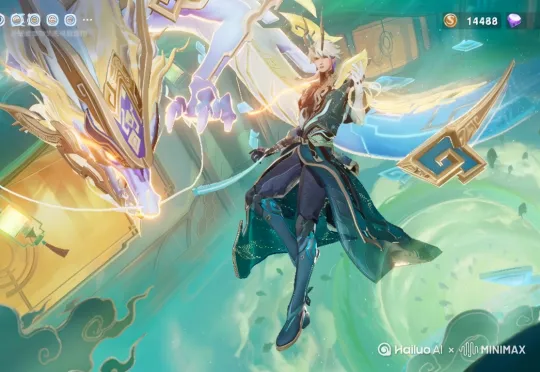 把画上的人物骑上一条龙， by Hailuo AI Video Generator