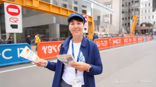 地推专员形象 by Hailuo AI Video Generator