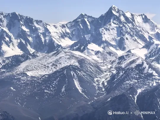 盗墓笔记天山山脉青铜门张起灵归来[右摇,变焦推进] by Hailuo AI Video Generator
