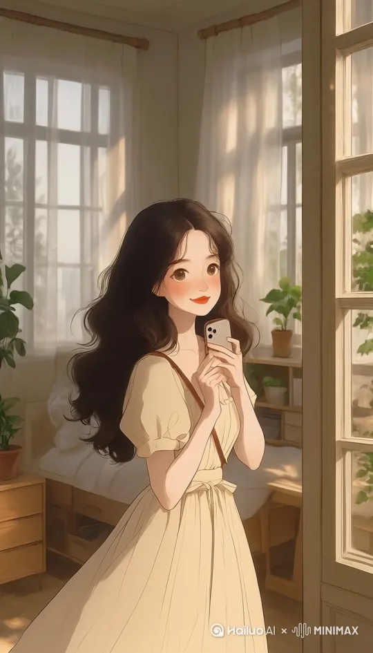 [固定]女孩低头发朋友圈 by Hailuo AI Video Generator