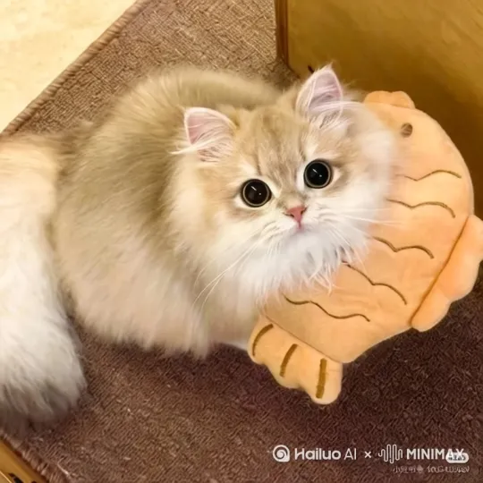 让图中的那只小猫骑着外卖电瓶车在大城市里穿梭 by Hailuo AI Video Generator