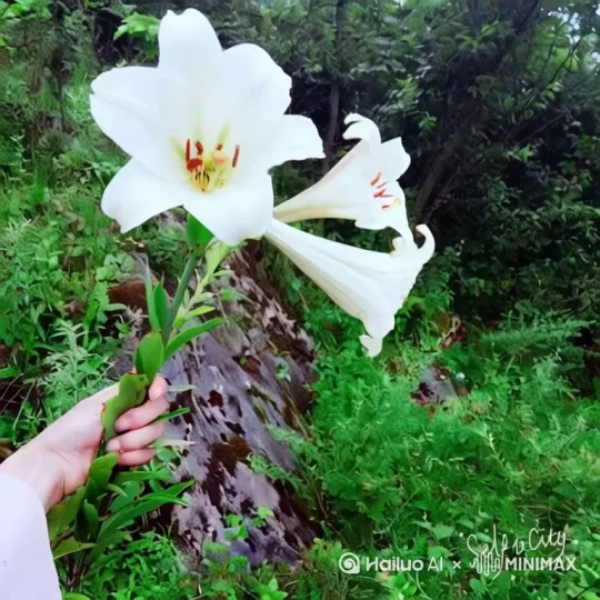 高山之巅，奇花异草[右摇,变焦推进] by Hailuo AI Video Generator
