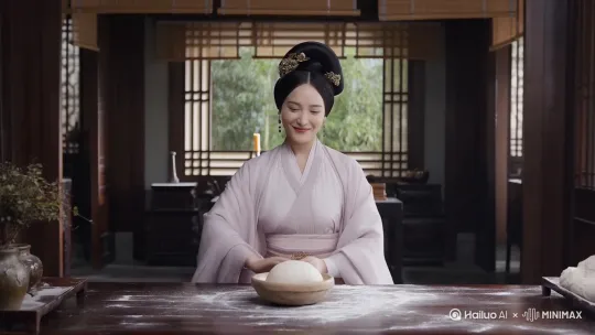 李清照微笑和面 by Hailuo AI Video Generator