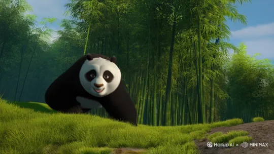 熊猫到各地旅游旅游 by Hailuo AI Video Generator