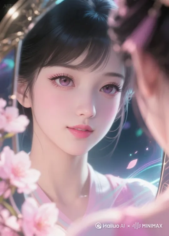 轻抚刘海，环绕运镜 by Hailuo AI Video Generator