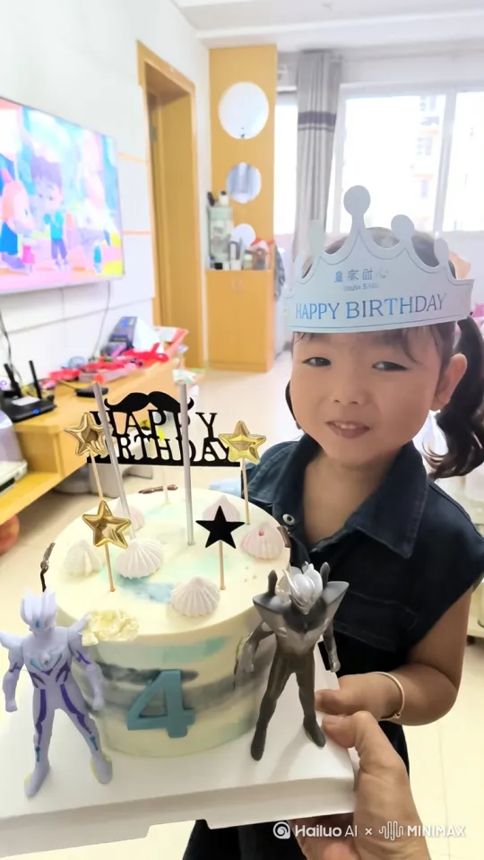 自然语言并伴有动作来[左移,推进,右摇]唱生日快乐歌[左移,推进,右摇]有声音音乐 by Hailuo AI Video Generator