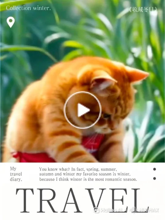 乙让小猫做饭，做好厄吃饭，吃毕后拾东西。 by Hailuo AI Video Generator