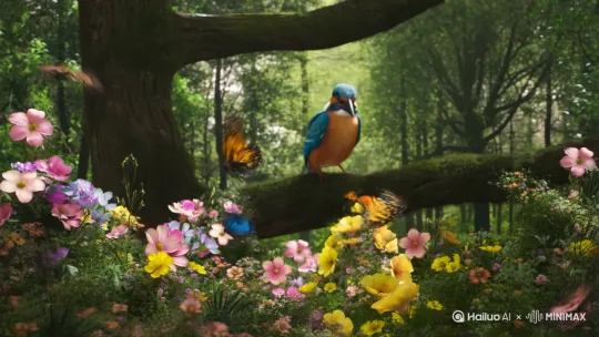 花间蝴蝶偷春色
林中翠鸟报清明 by Hailuo AI Video Generator