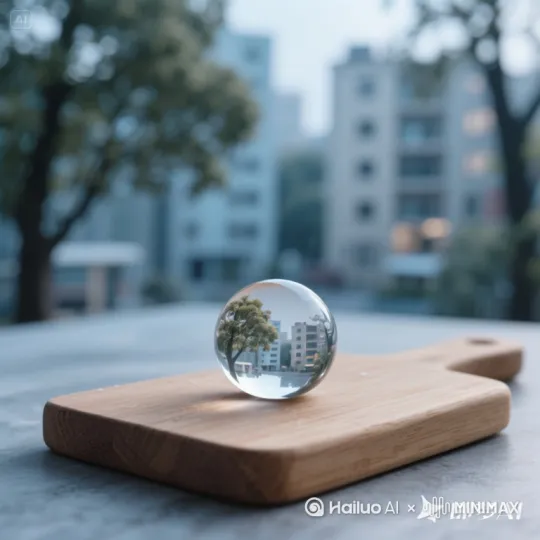 刀尖刺入露珠，倒映的景观瞬间破碎，水滴炸裂成无数微型水滴，每个水滴继续反射不同画面 by Hailuo AI Video Generator