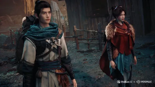 两个人慢慢相拥，深情接吻。 by Hailuo AI Video Generator