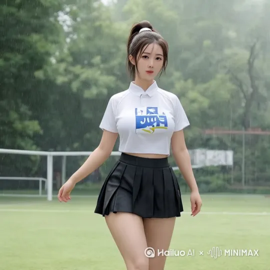 图中美女摆胯扭臀 by Hailuo AI Video Generator