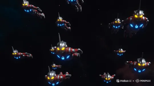 生成100个奥特曼聚在一起变成武器 by Hailuo AI Video Generator