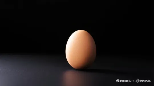 固定镜头拍摄，黑色背景，一个鸡蛋放置在桌子上，鸡蛋在画面中间，子弹击中鸡蛋，随后产生爆炸效果，鸡蛋粉身碎骨，子弹冲出画面，强烈的视觉特效 by Hailuo AI Video Generator