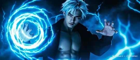 [跟随]他把雷电魔法劈到一个人身上那个人直接吐血死亡了 by Hailuo AI Video Generator