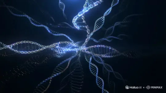 DNA编制组合成序列 by Hailuo AI Video Generator