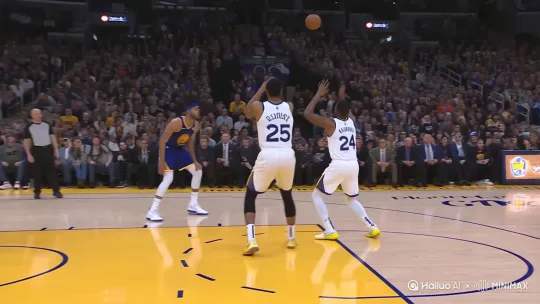 Nba赛场Nba赛场上库里顶着科比，投进了一记三分球，然后又过掉了科比，上了打进一记二分球。然后全场欢呼 by Hailuo AI Video Generator