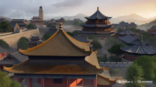 古代建筑屋顶样式：凝固的东方美学
（视频开头：镜头从万里长城的烽火台缓缓摇向故宫太和殿，背景音乐选用古筝与编钟合奏，空灵悠扬）
旁白：当我们仰望中国古代建筑，最先映入眼帘的，往往是那飞檐翘角、层次分明的屋顶。它们不仅是遮风挡雨的屏障，更是古人对美学与力学的完美诠释。今天，让我们一同解锁这些 “建筑的冠冕”—— 中国古代建筑的屋顶样式。
（画面切换：动画演示屋顶结构分解图，突出 “屋顶 = 屋面 + 屋脊 + 屋檐” 三部分）
一、等级森严的 “五脊顶”：庑殿顶与歇山顶
（镜头切至故宫太和殿，特写其屋顶）
庑殿顶：中国古代屋顶的 “至尊王者”。它有五条脊 —— 一条正脊、四条垂脊，屋面呈四坡形，前后坡相交成正脊，左右坡与前后坡相交成垂脊。这种屋顶仅用于皇家宫殿、太庙、孔庙等最高等级建筑，象征着至高无上的权力。太和殿的重檐庑殿顶，更是在单层庑殿顶基础上叠加一层屋檐，视觉上更显雄伟庄重。
（画面转至天安门城楼）
歇山顶：仅次于庑殿顶的 “第二等级”。它由一条正脊、四条垂脊和四条戗脊组成，俗称 “九脊顶”。歇山顶的特别之处在于，两侧的屋面不像庑殿顶那样直接垂落，而是先收进一段，形成一个三角形的山花面。天安门、故宫角楼等建筑都采用这种屋顶，既有庑殿顶的大气，又多了几分灵动。
二、雅致实用的 “硬山” 与 “悬山”
（镜头切换至江南民居，烟雨朦胧中展现屋顶线条）
硬山顶：最常见的民间屋顶样式。屋面仅有前后两坡，左右两侧山墙与屋面齐平或高出屋面，像一堵坚固的墙 “托住” 屋顶。这种屋顶构造简单、节省材料，广泛用于普通民居、寺庙配殿等，在北方地区尤为常见，能有效抵御风沙。
（画面转至皖南古村落，阳光洒在翘角上）
悬山顶：与硬山顶的区别在于，两侧山墙不高出屋面，屋顶的檩条伸出墙外，形成 “悬出山墙” 的效果，因此得名。悬山顶的屋檐更长，能更好地保护墙体免受雨水侵蚀，在多雨的南方地区应用广泛。徽派建筑中的民居常采用悬山顶，搭配马头墙，形成独特的地域风格。
三、灵动精巧的 “攒尖顶”
（镜头聚焦天坛祈年殿，旋转拍摄展现圆形屋顶）
攒尖顶：屋顶的 “造型艺术家”。它的屋面呈锥形，所有脊线最终汇聚于顶部一点，形成尖顶，顶部通常会装饰宝顶。攒尖顶有圆形、方形、六角形、八角形等多种形态，祈年殿的三重檐圆形攒尖顶象征天圆地方，而故宫角楼的十字脊攒尖顶，则将四个歇山顶巧妙组合，堪称古代建筑的 “几何学奇迹”。
（画面插入动画：不同屋顶样式的等级排序图 —— 庑殿顶＞歇山顶＞攒尖顶＞悬山顶＞硬山顶）
旁白：这些屋顶样式，不仅是技术的结晶，更承载着古人的宇宙观与等级制度。正脊上的吻兽、垂脊上的走兽，从龙、凤到海马、狻猊，每一个装饰都有其寓意；飞檐的弧度经过精密计算，既符合力学原理，又形成 “如鸟斯革，如翚斯飞” 的美感。
（结尾镜头：夕阳下的古建筑群，屋顶在余晖中连成金色曲线，音乐渐强后收尾）
旁白：当我们再次仰望这些屋顶，看到的不仅是瓦当与琉璃，更是一个民族将实用与审美、规矩与浪漫，刻进时光里的智慧。
（屏幕出现文字：中国古代建筑屋顶，是刻在砖瓦上的文明密码）
（视频结束） by Hailuo AI Video Generator