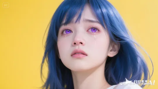 少女满眼心疼，流出泪水，一边说着什么，一边伸出一只手，向镜头方向伸来；适当运镜 by Hailuo AI Video Generator