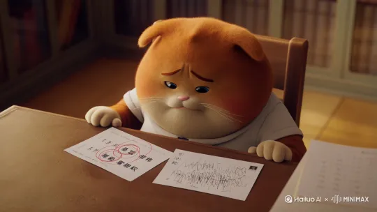 胖猫吐槽胖猫吐槽自己的期末考试成绩，说自己的生物字写错了好多英语跟睡着了似的，瞎写了 by Hailuo AI Video Generator