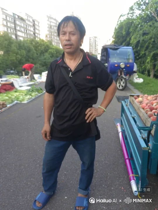 他拿着一把刀飞上天刀身发出火焰特效，然后他把地球劈成了两半。发生了超级大爆炸。 by Hailuo AI Video Generator