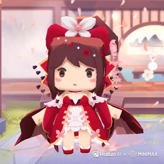 迷你世界花小楼和迷你世界泡泡亲嘴 by Hailuo AI Video Generator