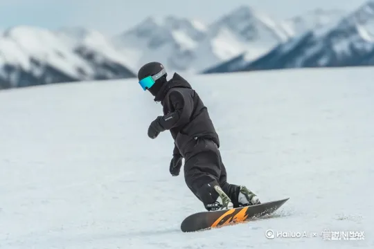 帮我生帮我生成一个滑雪公园大跳台反脚内转1080的视频。 by Hailuo AI Video Generator