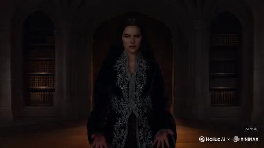 生成一个女性魔法师释放火球术的视频，包含释放过程和效果展示 by Hailuo AI Video Generator