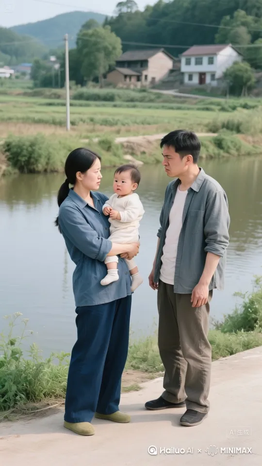 画面主体:身着现代简约服饰的年轻女性,表情决绝且冷厉,将怀中啼哭的幼儿快速推向右侧满脸怒容、眉头紧锁的男性。男性双手僵硬接过孩子,脖颈青筋暴起,嘴角下拉呈明显愤怒神态。
场景环境:河边场景,有道路,整体为现代风格。
动作细节:女性将孩子快速交给右边男性后,扭头跳入河中,在水面上跑步(呈现“轻功水上漂”效果),水面荡起波纹,动作连贯自然。然后画面转到跳上屋顶,在房子上面飞檐走壁!
特效氛围:突出轻功效果,水面波纹真实,整体画面符合现代背景下的轻功演绎。
镜头运镜:(加强优先展现女性递孩子)、跳河、水上跑步和飞檐走壁轻功等动作,镜头切换流畅,突出“轻功水上漂”“飞檐走壁”的核心画面。 by Hailuo AI Video Generator