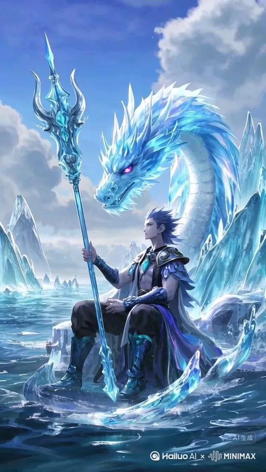 画面起:镜头缓缓拉近,聚焦在3D精渲的奇幻场景——冰晶北海。一位帅哥形象的龙王,以动画电影哪吒角色风格惊艳亮相。他周身的冰晶结构散发着幽光,玉质般的质感与蓝色透明结构交相辉映,构建出动漫龙王那真实且极具辨识度的轮廓。
特写面部:特写龙王隆眉大眼,晶莹剔透彩色的鳞片随轻微动作闪烁微光。他坐在造型独特的冰晶王座上,陷入沉思,手中紧握着散发蓝光的冰晶长枪。
背景展现:背后四条冰晶中国龙虚影若隐若现,如灵动的光影,以复杂且充满未来感的架构盘旋舞动。画面整体采用柔和的配色与低饱和度色调,营造出科技感十足的氛围。
造型凸显:着重展现龙王的造型设计,特别是头部那炫酷的盔甲,细节满满。
画面定格:最终画面以8K分辨率高清呈现,如照片般细腻,在柔光的笼罩下,呈现超写实的最佳画质,每一处光线都极致入微。 by Hailuo AI Video Generator