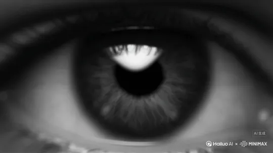 （0-2秒） 极端特写： 镜头对准一只眼睛的瞳孔，瞳孔中倒映着一个正在飞速完成的复杂手印。

（2-6秒） 极速拉远/空间改写： 随着最后一个手印完成，以角色为中心，一个黑色的、墨汁般的球体能量瞬间无声地、暴力地向外扩张，将现实世界（高楼、街道）强制“覆盖”和“改写”成一个全新的、充满诡异美学的异空间（例如：无数骸骨佛像组成的无限神社，或者上下颠倒的血色城市）。整个过程必须丝滑、迅速且不可阻挡，带来强烈的压迫感。 by Hailuo AI Video Generator