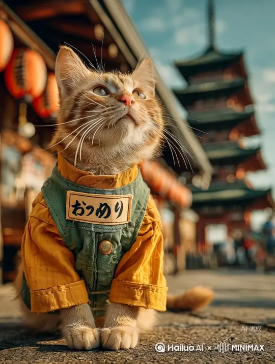 0-2秒：[左移,推进,右摇]一只模仿卡卡西的橘猫举起双手做出忍术的手势
2-4秒：[拉远]橘猫解完印的手中出现了一团球形的紫色闪电
4-6秒：[晃动]橘猫向镜头前释放出手中的紫色闪电 by Hailuo AI Video Generator