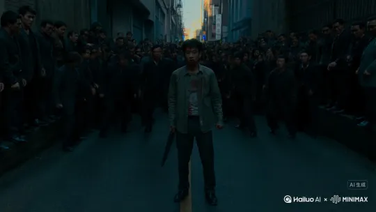 我是一个因为种种原因走上了杀人的道路上，但，至少我还有些朋友……至少…………
我叫黑羽，我是一个普通人，一个普通的不能再普通的青年
黑羽跟往常一样，走在小巷子里，跟着朋友……
黑羽跟往常一样，走在小巷子里，跟着朋友……
友：诶黑羽，帮个忙呗……
黑：说
友：上次你把我从那个自称黑帮老大的儿子的人手里救了出来的时候，你有没有听见他说了一句“下次你就不会在这样逃走了”吗？
黑：有，难道他现在找上门来了？
友：对对对，黑羽你要救救我啊啊啊！
黑：有几个人？
友：不清楚……好像……就几个……吧……？
过了一会……
黑：我看见他们了，你先走吧，带你的家人逃的远远的
*看见ta头也不回的跑了，黑羽看向了那黑压压的暴徒
暴徒1：你小子给老子让开！别挡道，今天老大一定要把那个欺负他儿子的小子办了！黑：不用找了，我就是，我现在就站在这里，有胆子的都给我上！不要碰我朋友一下！！
*看着面前逼来的暴徒们，黑羽回头望了望，朋友已经跑没影了……
黑羽叹了口气，说到：“这里是没有人会听见你们喊救命的。”
说完，他冷不丁一刀劈过，3个向前冲的急先锋应声倒地
“因为，这些东西都不属于你们任何一个人的，所以，如果你们想动我朋友一下，我保证我会把你们的肋骨一根一根拔下来”
“弟兄们上！！！”，暴徒们冲向了这个看似瘦弱的青年一个后旋，黑羽的左腿已经踢向一人，右手的刀锋上再次溅出血花
*四个
他拔出折叠式长刀，将手里的那把弹簧刀对着暴徒们丢了过去
*五个
手腕上下翻飞，凡是刀锋扫过之处，都传来惨叫与血痕……
老大！这家伙怎么这么能打啊，明明那么瘦弱，这怎么可能，要不咱们撤吧
咱们待了两百多号兄弟，就不信耗不死他……
*四十七……四十九……五十二…………
二十分钟过去了
黑羽仍在机械般挥舞着手中的利器，所到之处都留下了一道血圈汗水缓缓从头上流了下来，很显然，他快到极限了，但他依然站在那，死撑着……
同时，远处传来了路人的惊叫声
突然，一个暴徒趁着黑羽没注意，冲了出来，给了他一个透心凉望着长刀拄地的他，暴徒们喊到：“这家伙挂了，现在去追那个刚刚跑掉的孩子！”
“给.我.站.在.那.别.动”
他再次站起来，反手就是一个横劈，其中一个暴徒的人头落地
“谁是领头的？”
“咋的？不服啊？死到临头了还这么嚣张？”
暴徒们的老大狞笑着，转眼间，一个浑身沾满鲜血的身影已经站在了他的面前一刀，心脏洞穿
小弟们四散而逃
看着远处落荒而逃的暴徒们，他的眼前的世界越来越暗远远的，随着警笛声的响起，远处围观的人群们靠拢了过来
“你……要…好好活下去……可惜，最后还是没能…跟你道别”
（生成黑羽在现实中的样子） by Hailuo AI Video Generator