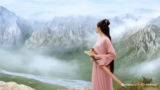想做一个仗剑走天涯的女侠，喝酒作诗，浪迹天涯，救死扶伤，善良美丽[变焦推进,跟随,拉远] by Hailuo AI Video Generator