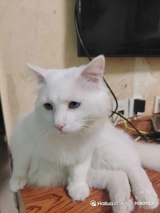 猫猫跳起来拿光剑与风暴兵对战。背景变为空间站 by Hailuo AI Video Generator